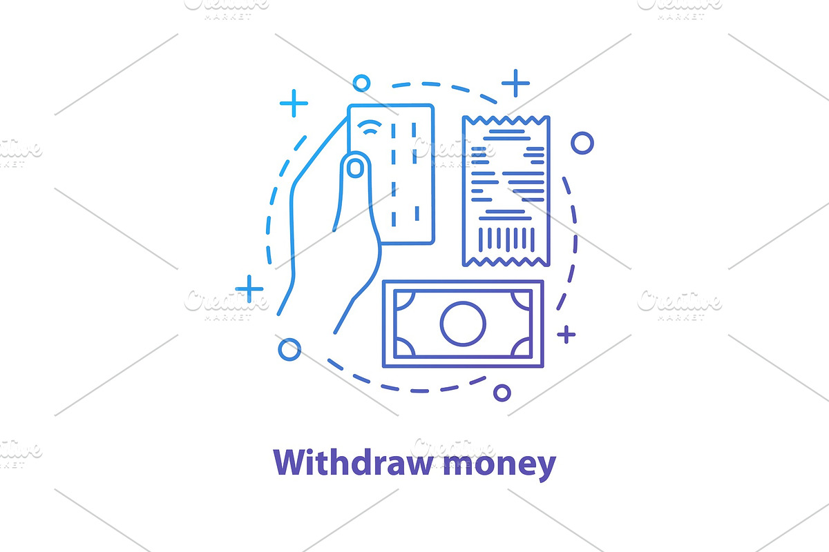 Withdraw money concept icon in Icons - product preview 8