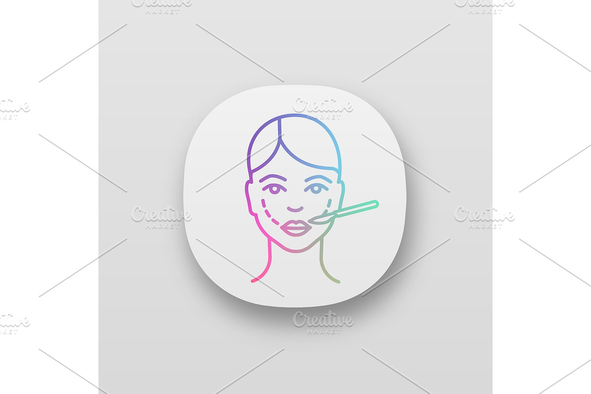 Cheek lift surgery app icon in Icons - product preview 8