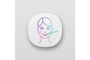 Cheek lift surgery app icon