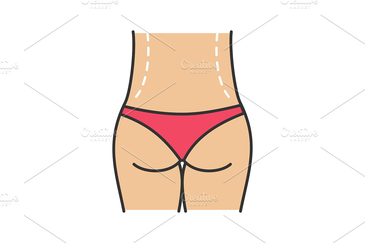 Waist correction surgery color icon in Icons - product preview 8