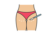 Gluteoplasty color icon