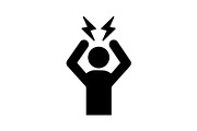 Headache glyph icon