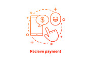 Payment notification concept icon