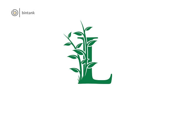 Green Leaf - L Letter Logo