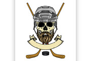 Hockey player skull 