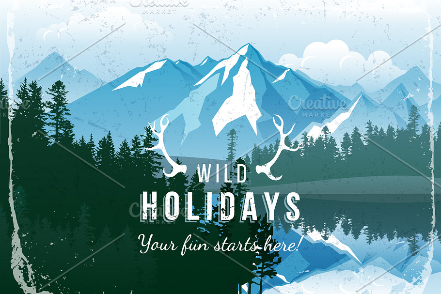 Vector landscapes set in Illustrations - product preview 8