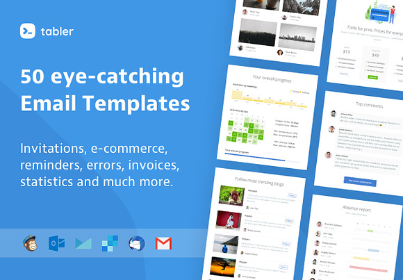 Tabler - 50 HTML Email Templates in Email Templates - product preview 6