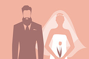 Wedding couple silhouette - IV