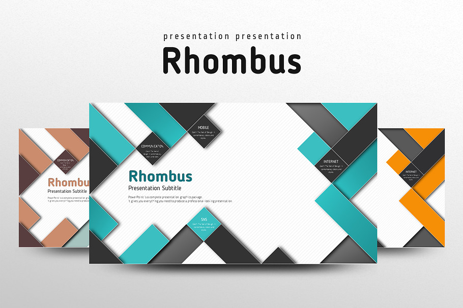 Rhombus in Presentation Templates - product preview 8