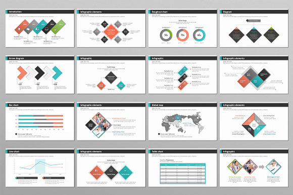 Rhombus in Presentation Templates - product preview 1