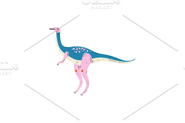 Colorful Diplodocus Dinosaur, Cute