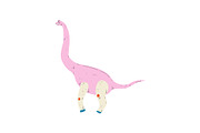 Colorful Brachiosaurus Dinosaur