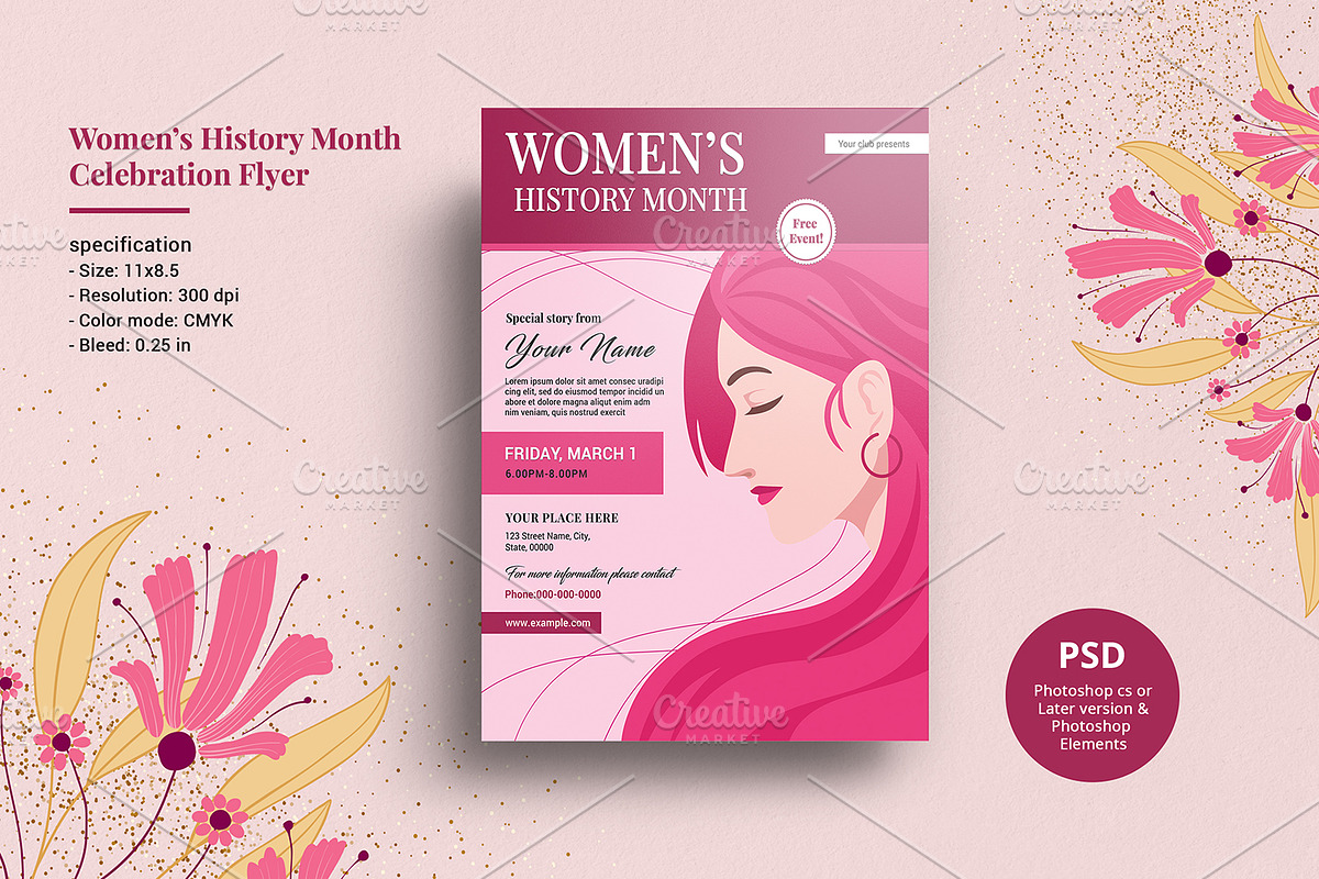Women's History Month Flyer -V960 in Flyer Templates - product preview 8