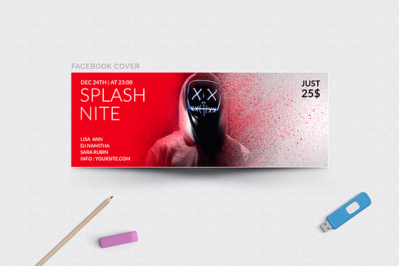 Splash Party Flyer in Flyer Templates - product preview 2
