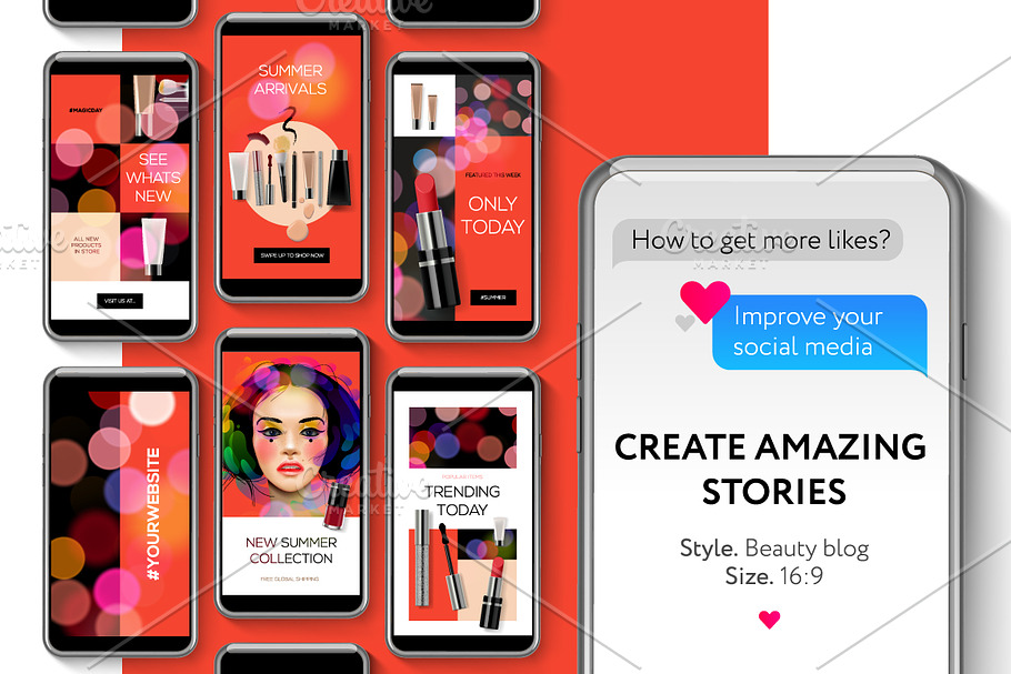 Beauty blog Instagram Templates in Instagram Templates - product preview 8