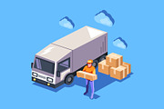 Delivery logistic shipment concept