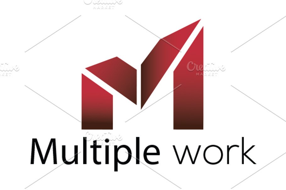 Multiple Work Letter M Logo Template in Logo Templates - product preview 8