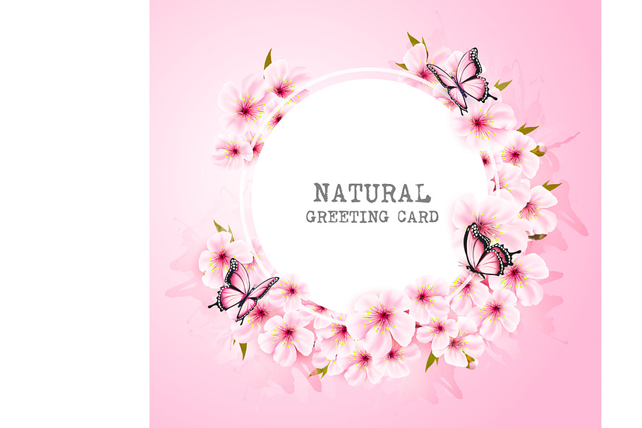 Spring nature background with flower in Illustrations - product preview 8