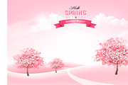 Beautiful spring nature background