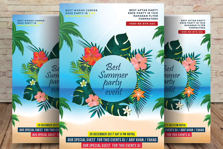Summer Break Flyer Template in Flyer Templates - product preview 8