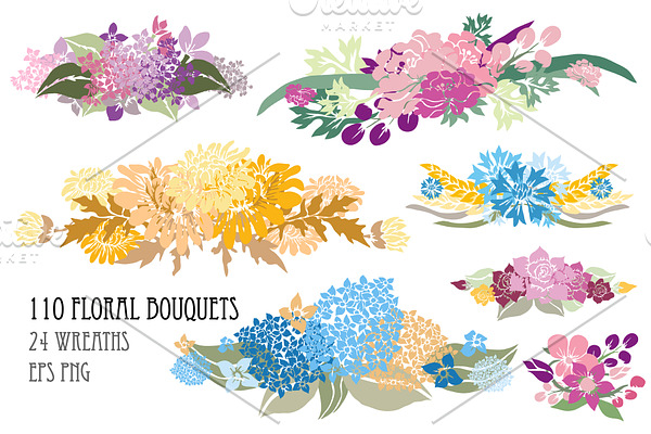 110 Floral Bouquets Collection