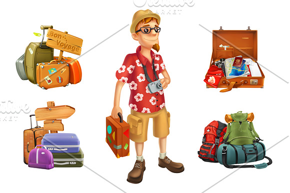 Travel, vacation, landmarks, Earth in Icons - product preview 2