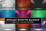 Spotlight Room PSD Background