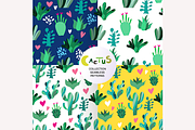 Cactus patterns set