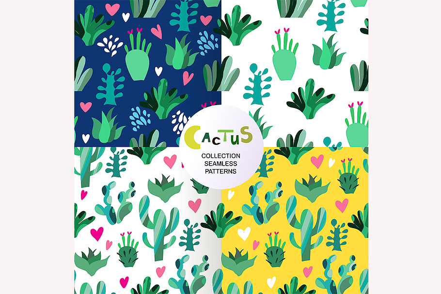 Cactus patterns set