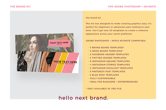 the brand kit in Social Media Templates - product preview 1