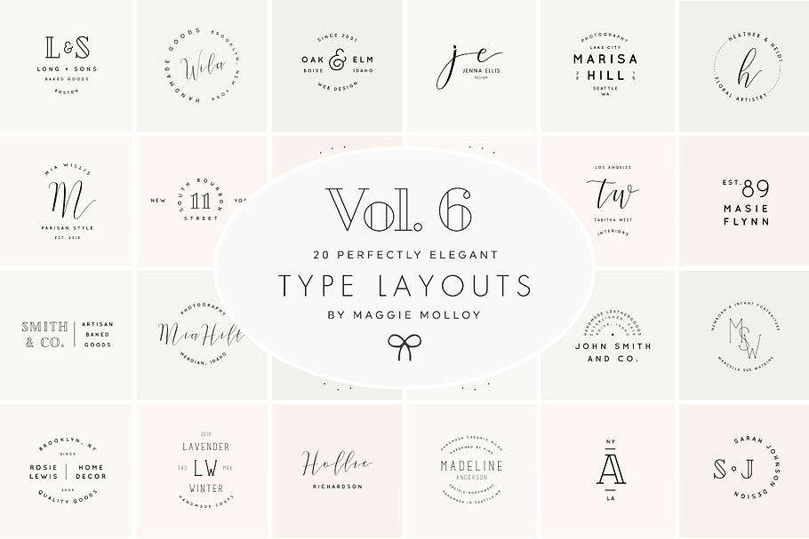 Type Layouts Vol. 6 Text Based Logos