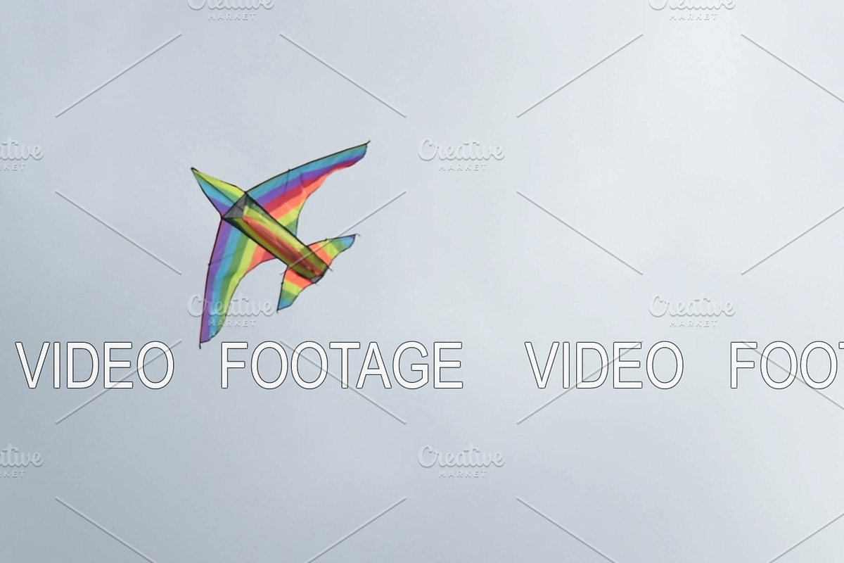 Rainbow kite flying against cloudy in Graphics - product preview 8