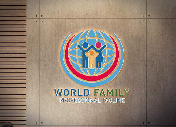 World Family Logo in Logo Templates - product preview 3