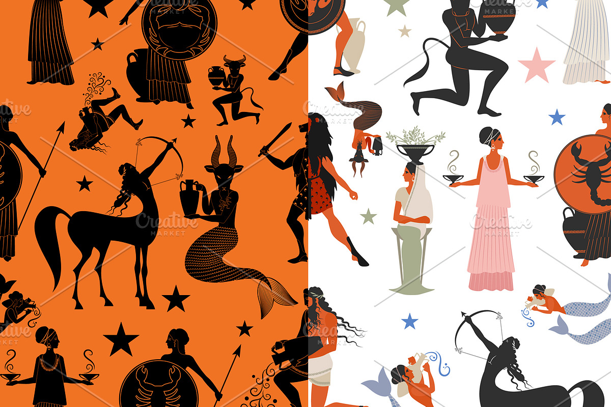 Greek Zodiac: Patterns in Illustrations - product preview 8