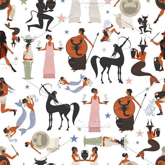 Greek Zodiac: Patterns in Illustrations - product preview 1
