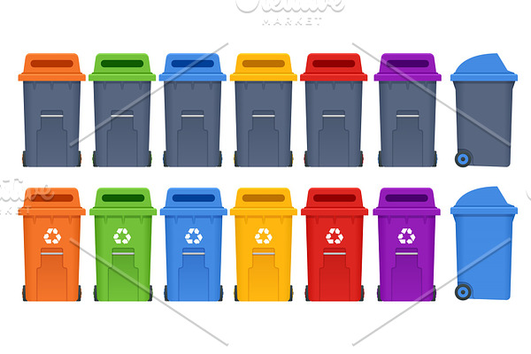 Garbage containers and types of