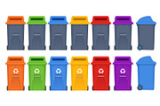 Garbage containers and types of