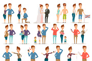 Marriage and divorce characters set