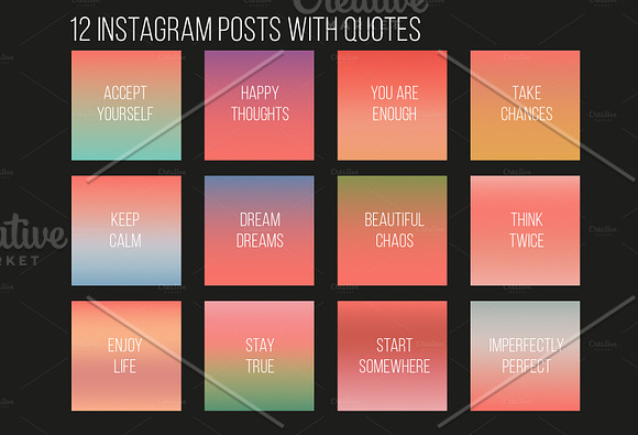 Instagram quotes. Instagram theme in Instagram Templates - product preview 1