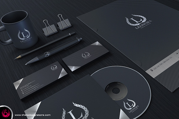 Black Classy Corporate Identity V2 in Stationery Templates - product preview 1