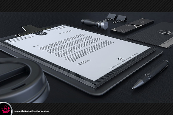 Black Classy Corporate Identity V2 in Stationery Templates - product preview 2
