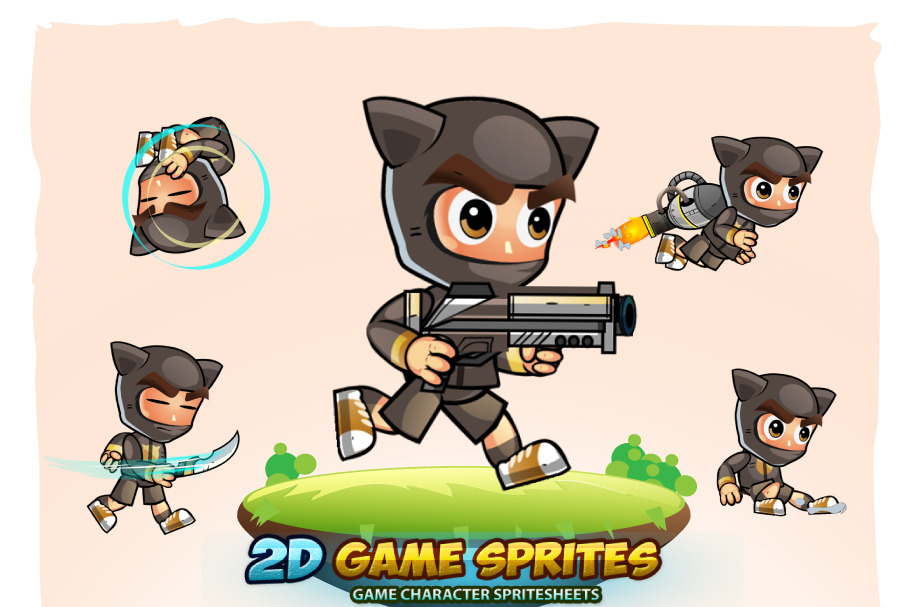CatBoy 2D Game Sprites in Illustrations - product preview 8