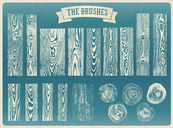 Wood Grain Brushes in Photoshop Brushes - product preview 2