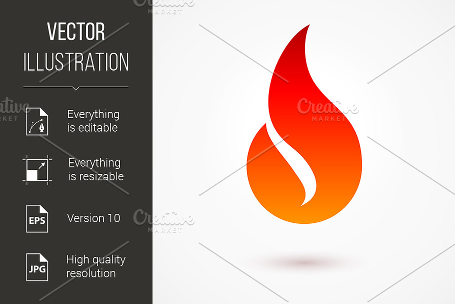 Fire Icon in Graphics - product preview 8