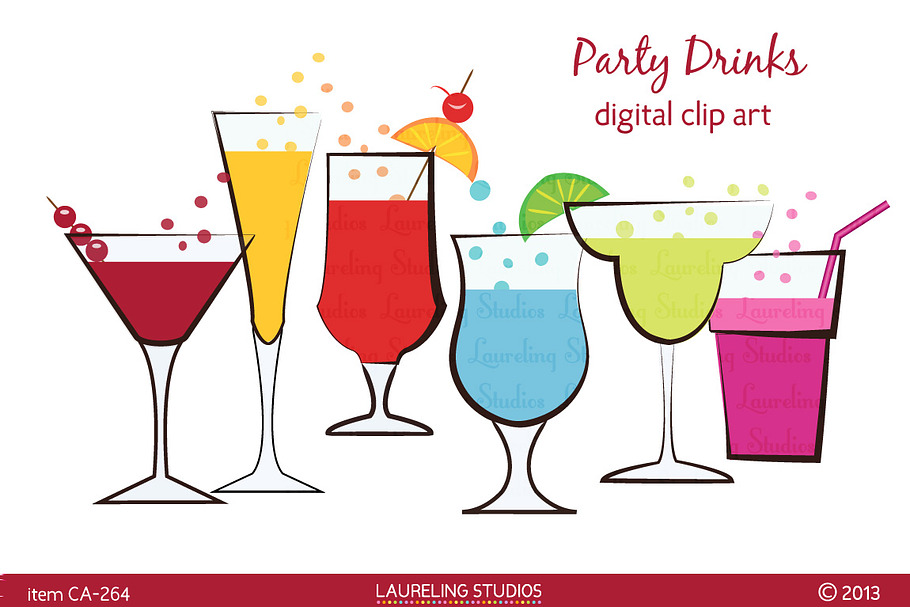Party drinks clip art