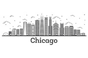 Outline Chicago Illinois City 