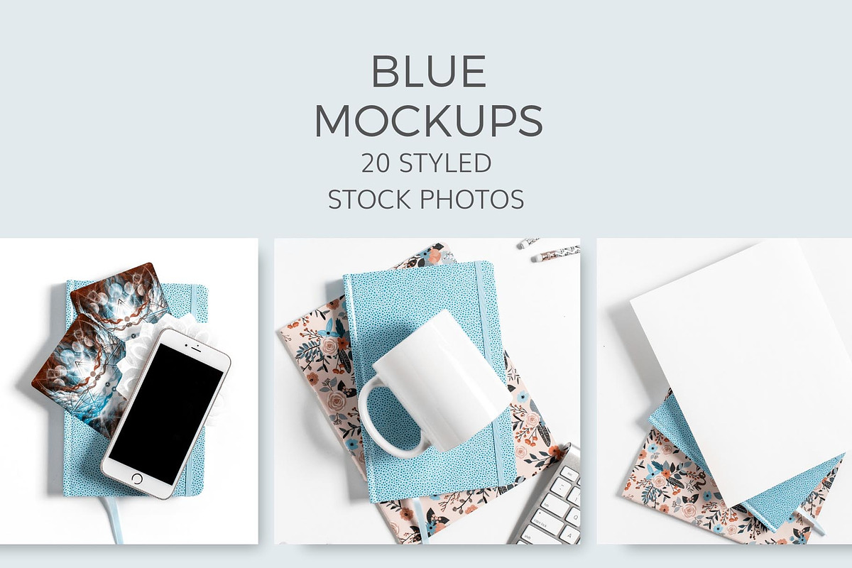 Blue Mockups (20 Images) in Mobile & Web Mockups - product preview 8