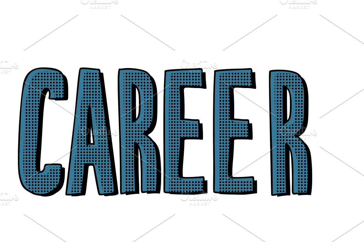 career lettering text in Textures - product preview 8