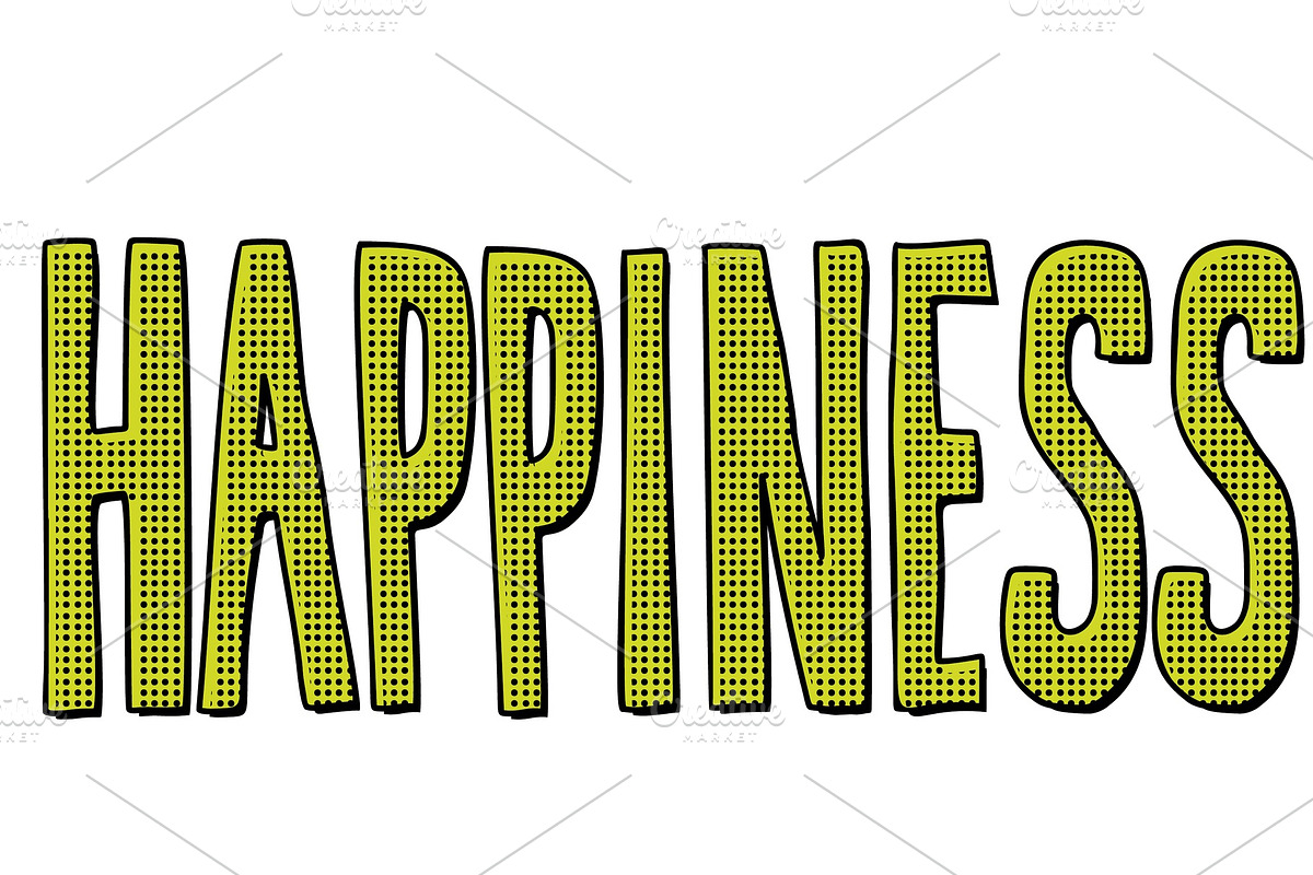 happiness word text in Textures - product preview 8