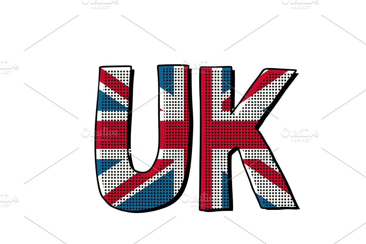 UK word flag in Textures - product preview 8